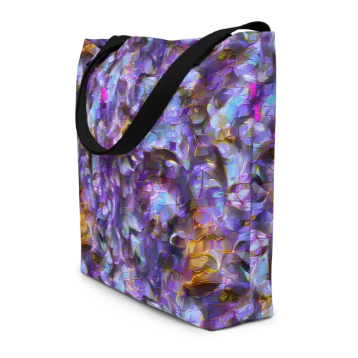 Prismatic Velvet on a Large Tote Bag W/ Pocket