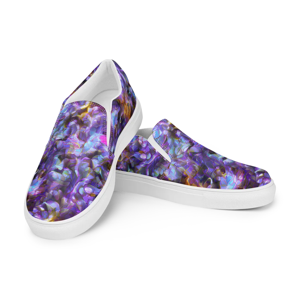 Prismatic Velvet on Women's Slip-On Canvas Shoes — Left Front