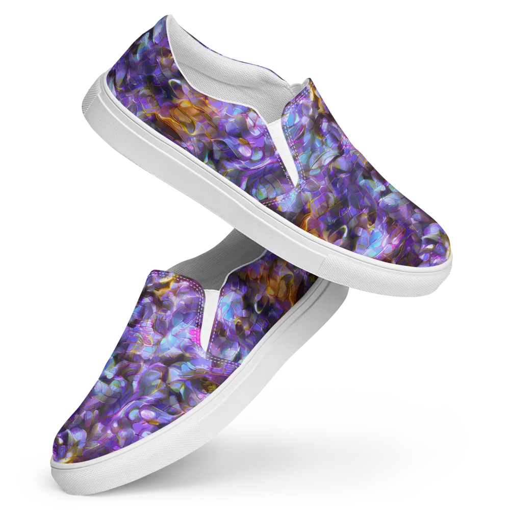 Prismatic Velvet on Women's Slip-On Canvas Shoes — Front