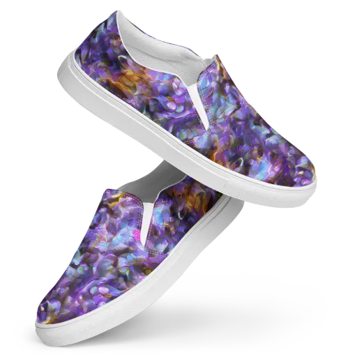 Prismatic Velvet on a Women's Slip-On Canvas Shoes