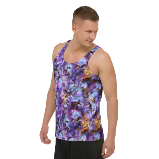 Prismatic Velvet on a Men's Tank Top