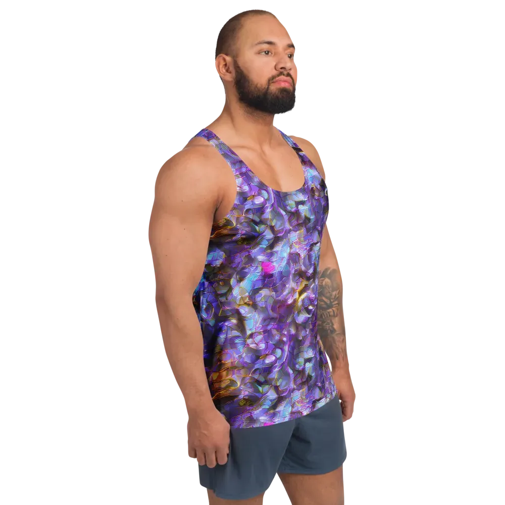 Prismatic Velvet on Men's Tank Top — Right Front