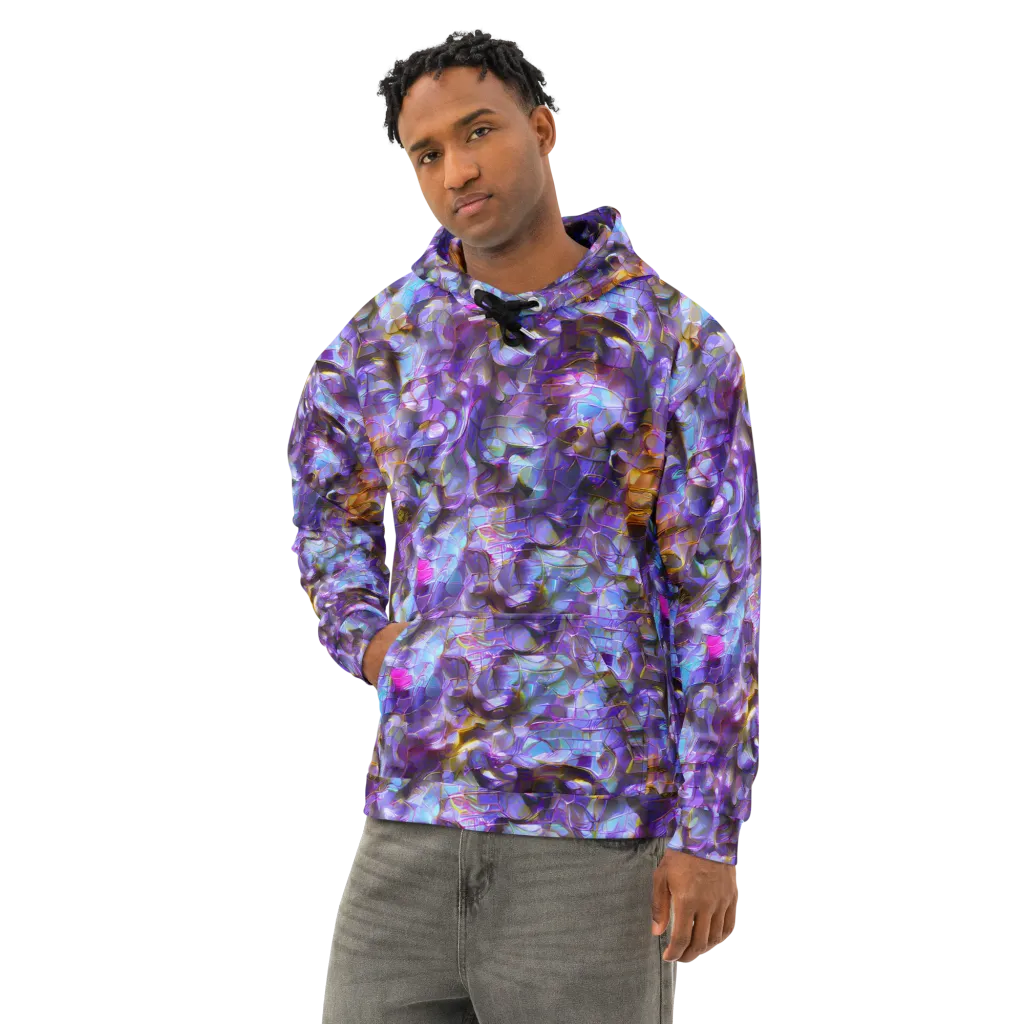 Prismatic Velvet on Cotton Hoodie — Left Front