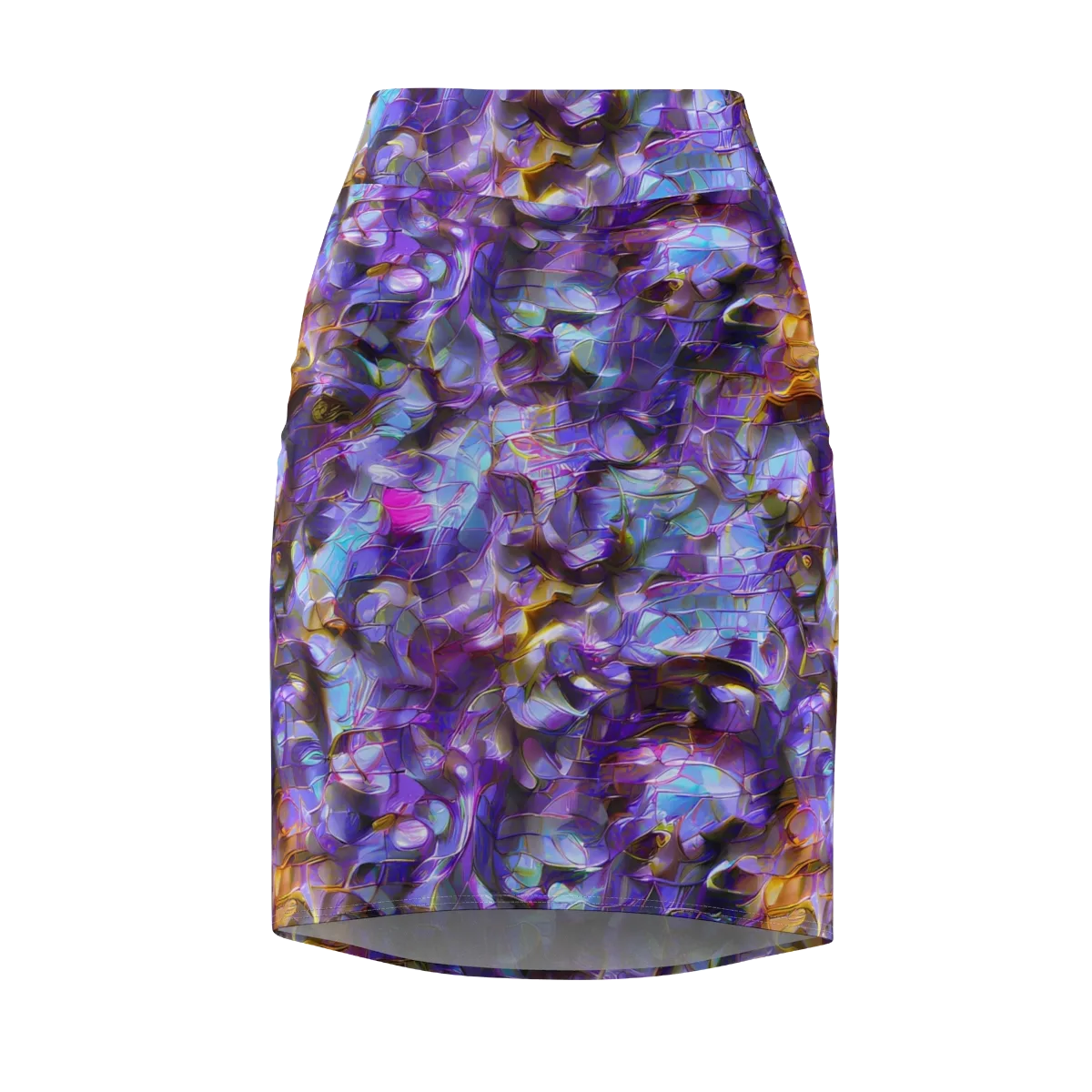 Prismatic Velvet on Pencil Skirt — Front