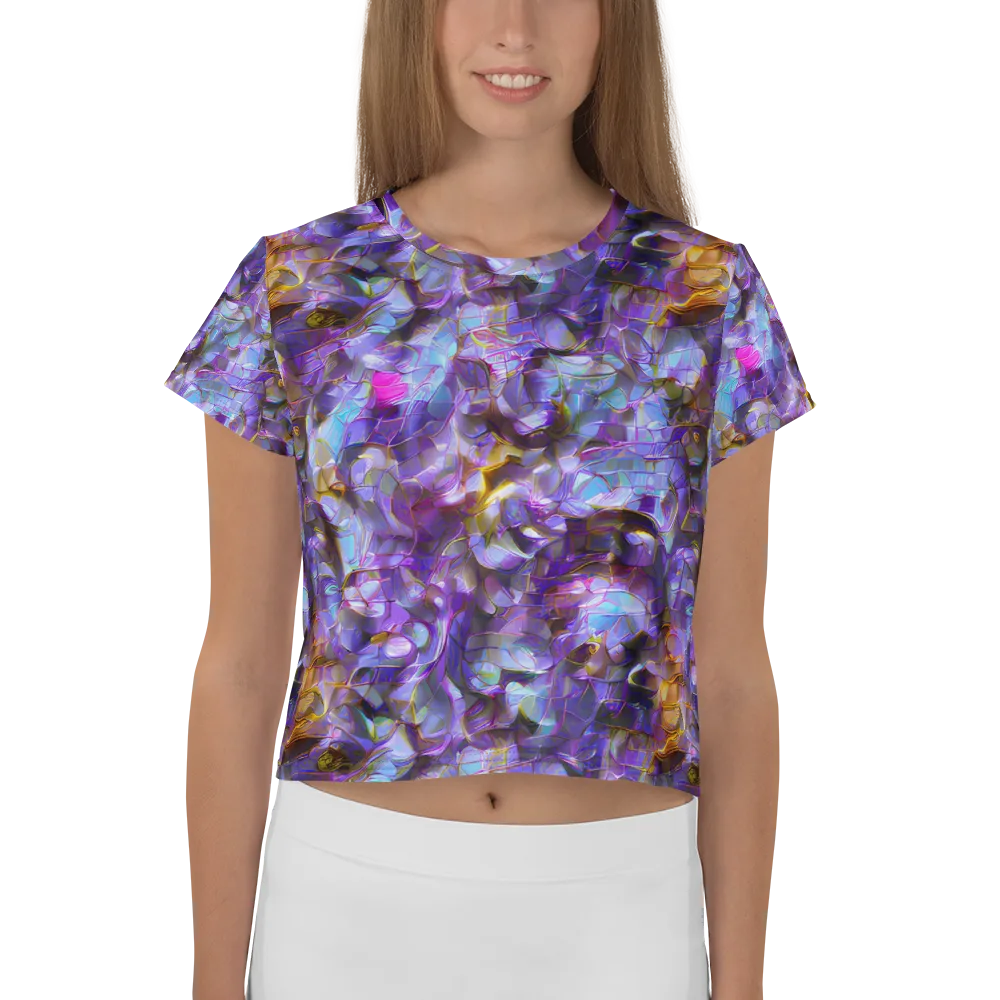 Prismatic Velvet on Crop Tee — Front