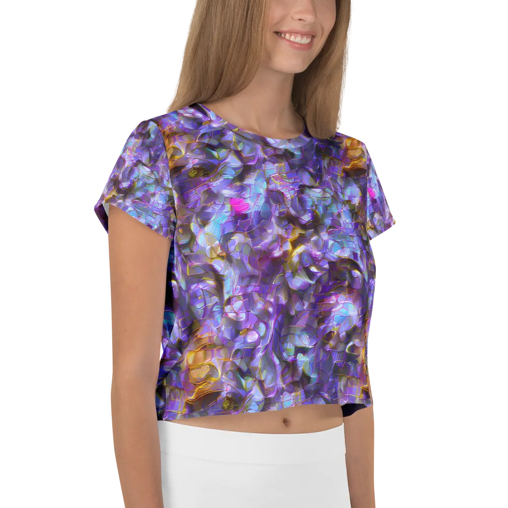 Prismatic Velvet on Crop Tee — Right