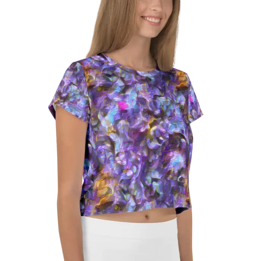 Prismatic Velvet on a Crop Tee