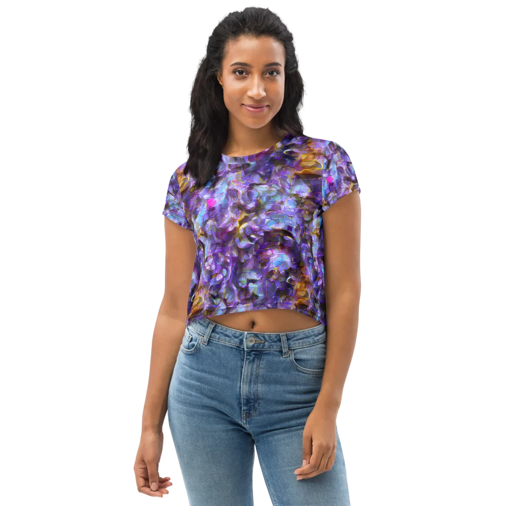 Prismatic Velvet on Crop Tee — Front