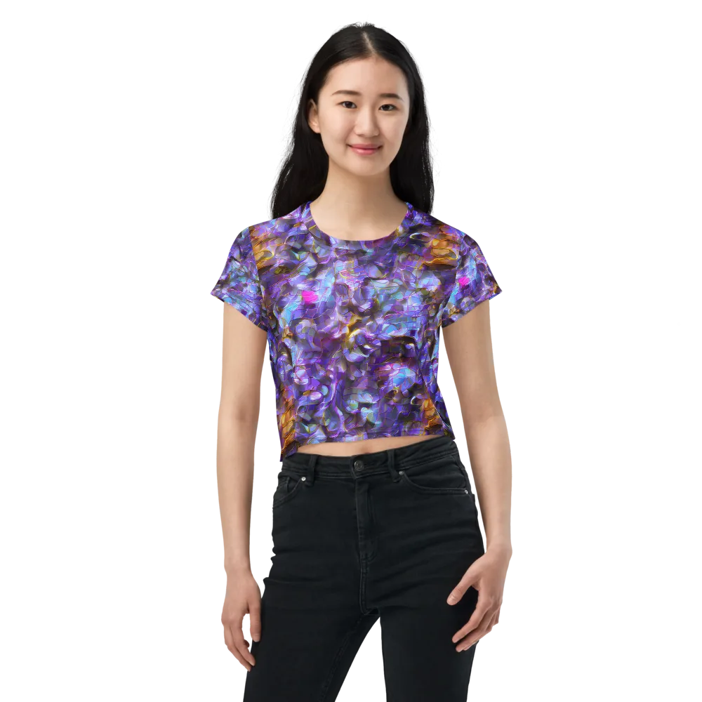 Prismatic Velvet on Crop Tee — Front