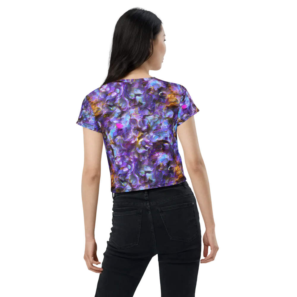 Prismatic Velvet on Crop Tee — Back
