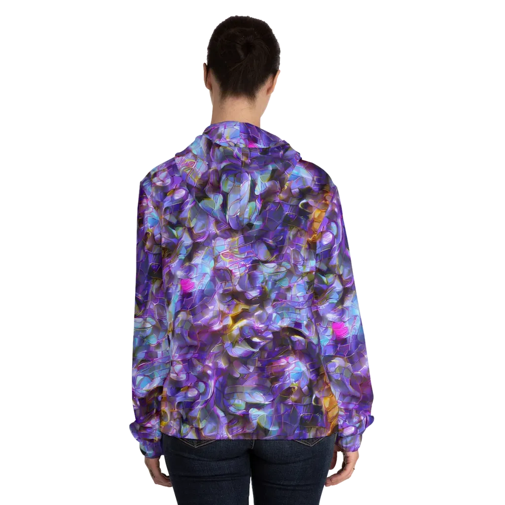 Prismatic Velvet on Women's Full-Zip Hoodie — Back On Person