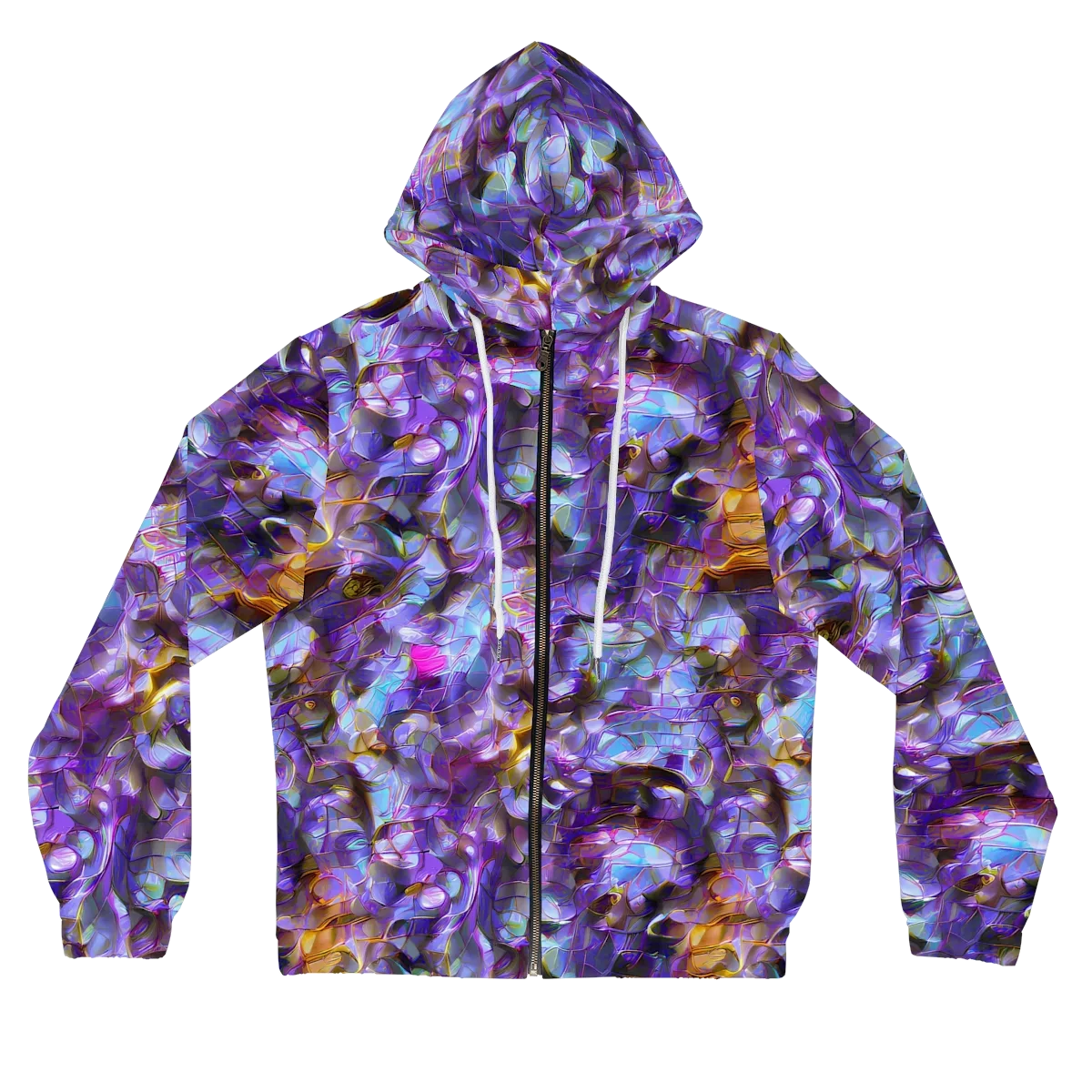 Prismatic Velvet on Women's Full-Zip Hoodie — Front