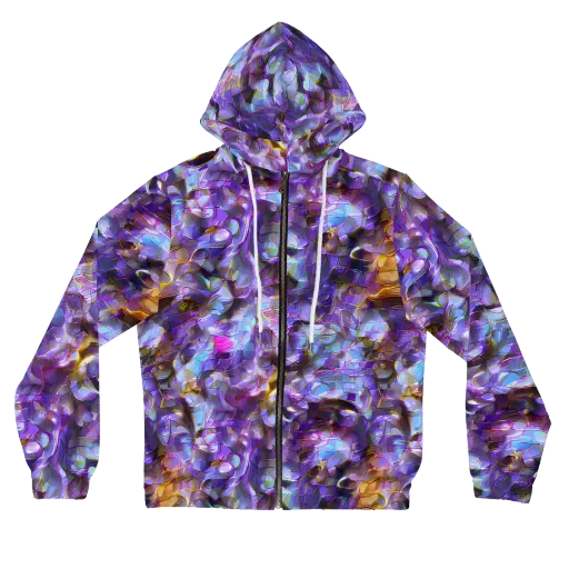 Prismatic Velvet on a Women's Full-Zip Hoodie