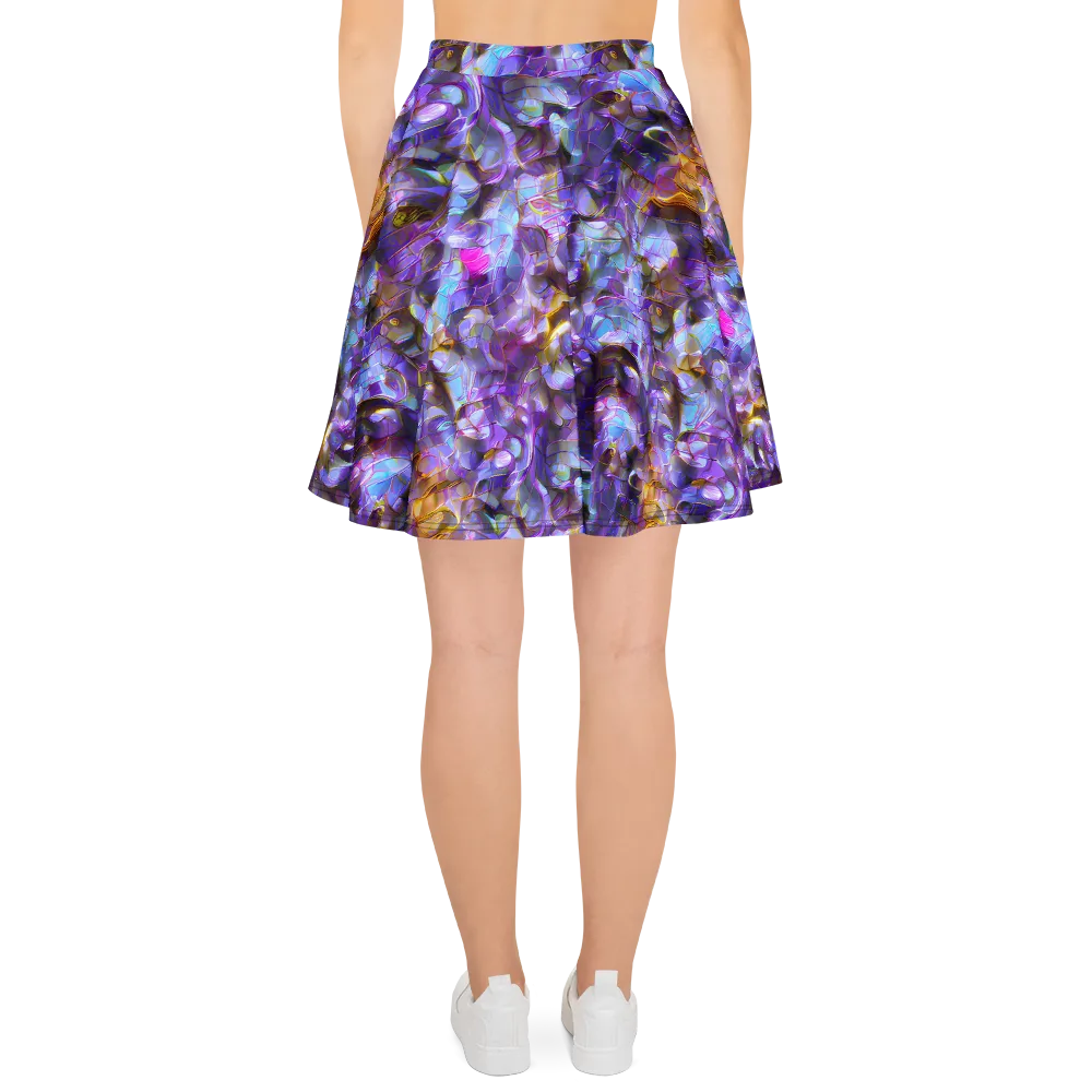 Prismatic Velvet on Skater Skirt — Back