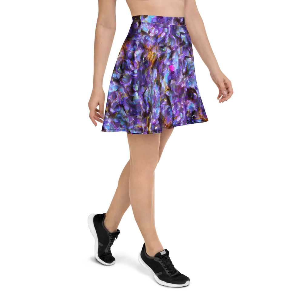 Prismatic Velvet on Skater Skirt — Right
