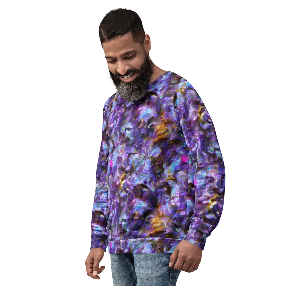 Prismatic Velvet on Sweatshirt — Left Front