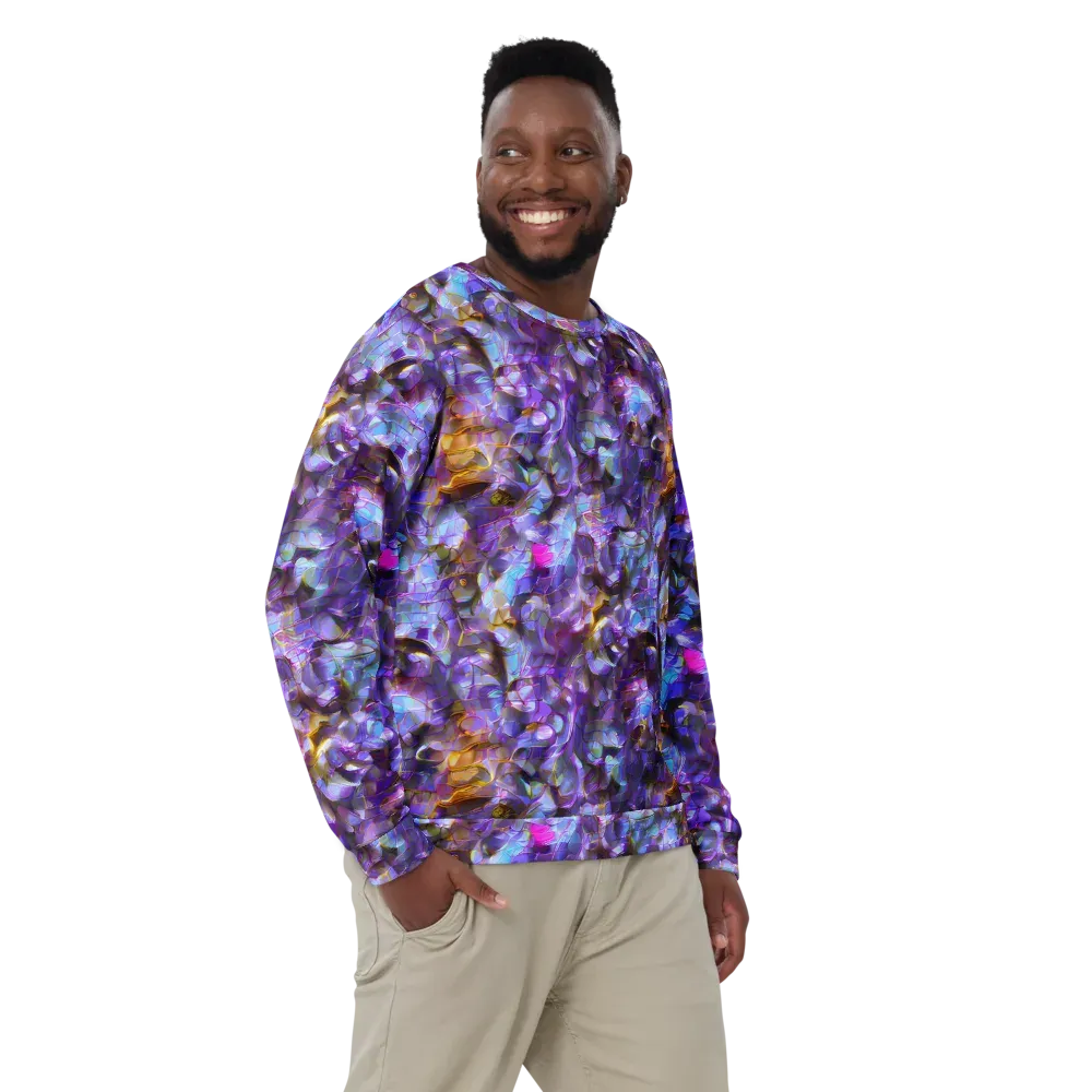 Prismatic Velvet on Sweatshirt — Front