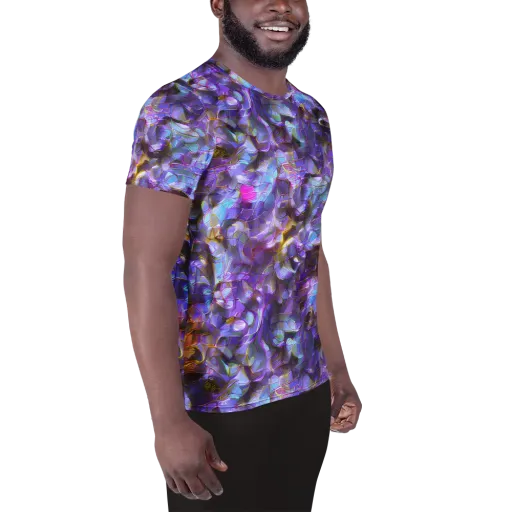 Prismatic Velvet on a Men's Athletic T-Shirt