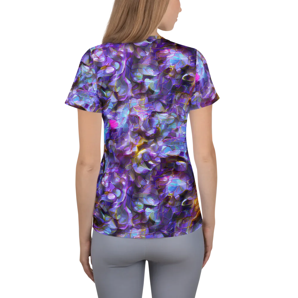 Prismatic Velvet on Women's Athletic T-Shirt — Back