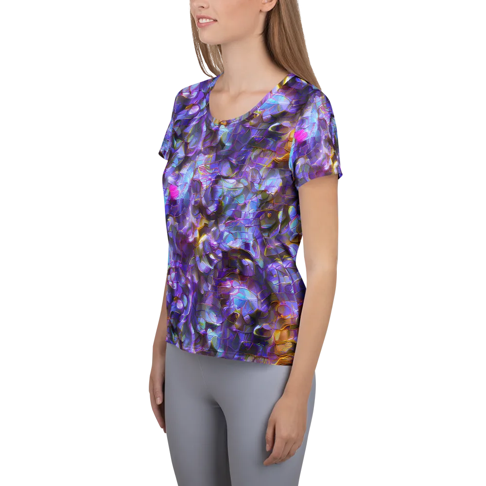 Prismatic Velvet on Women's Athletic T-Shirt — Left