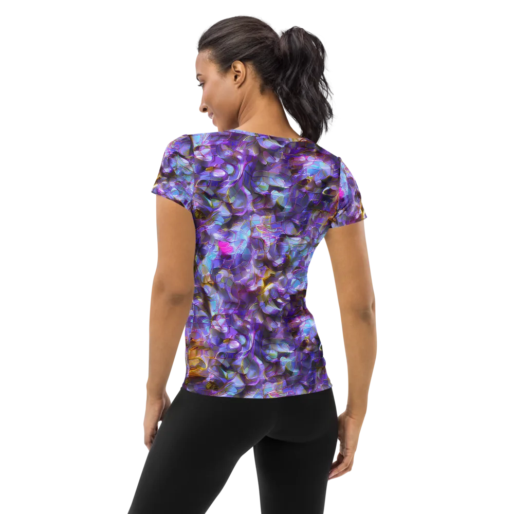 Prismatic Velvet on Women's Athletic T-Shirt — Back
