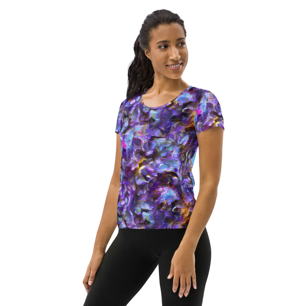 Prismatic Velvet on Women's Athletic T-Shirt — Left