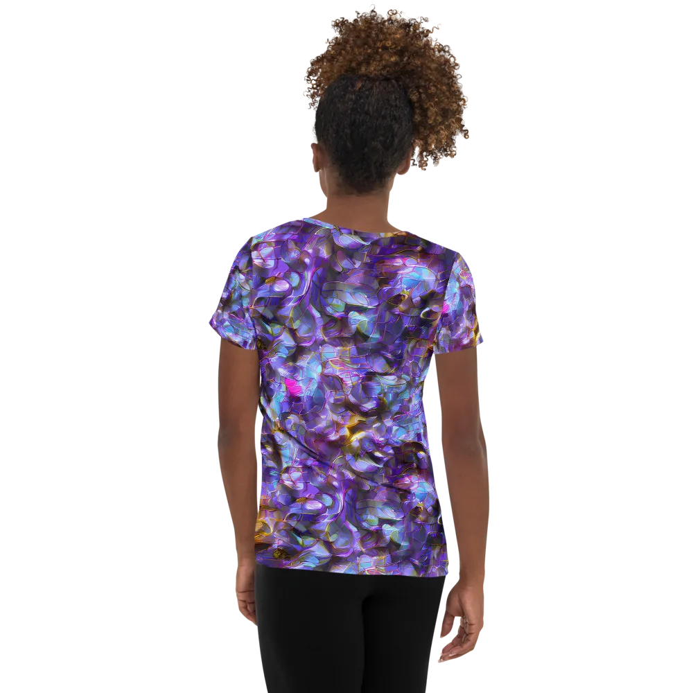 Prismatic Velvet on Women's Athletic T-Shirt — Back