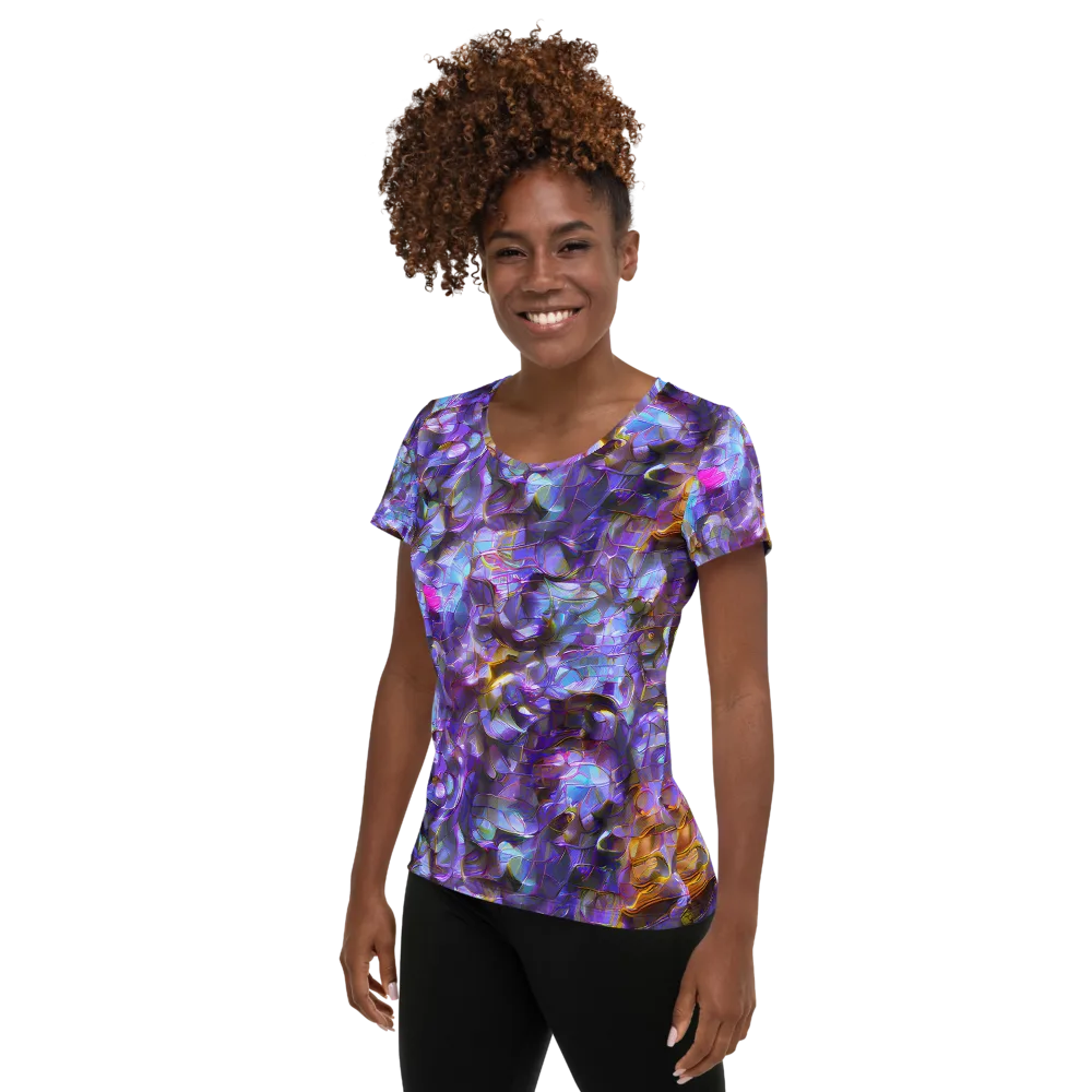 Prismatic Velvet on Women's Athletic T-Shirt — Left