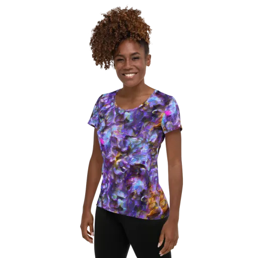 Prismatic Velvet on a Women's Athletic T-Shirt