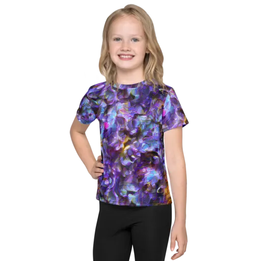 Prismatic Velvet on a Kids Crew Neck T-Shirt