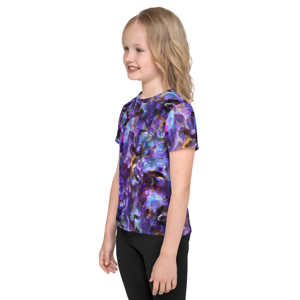 Prismatic Velvet on Kids Crew Neck T-Shirt — Left