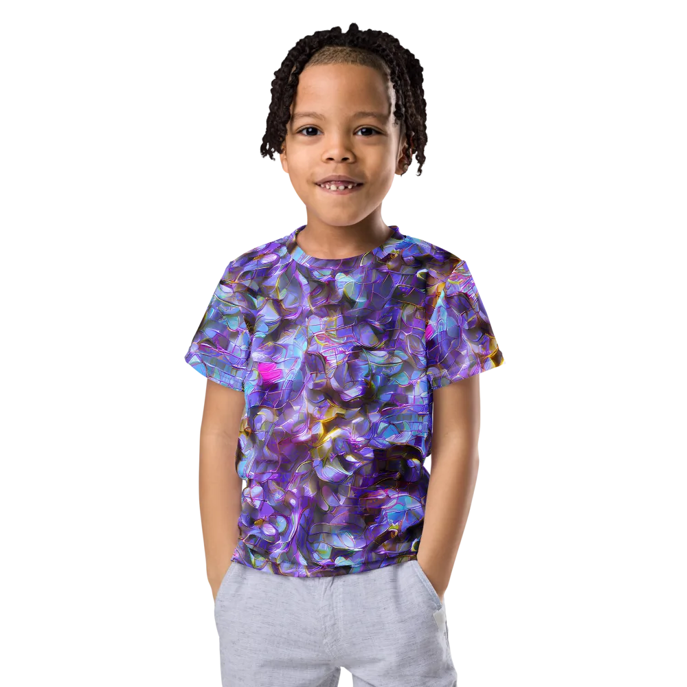 Prismatic Velvet on Kids Crew Neck T-Shirt — Front