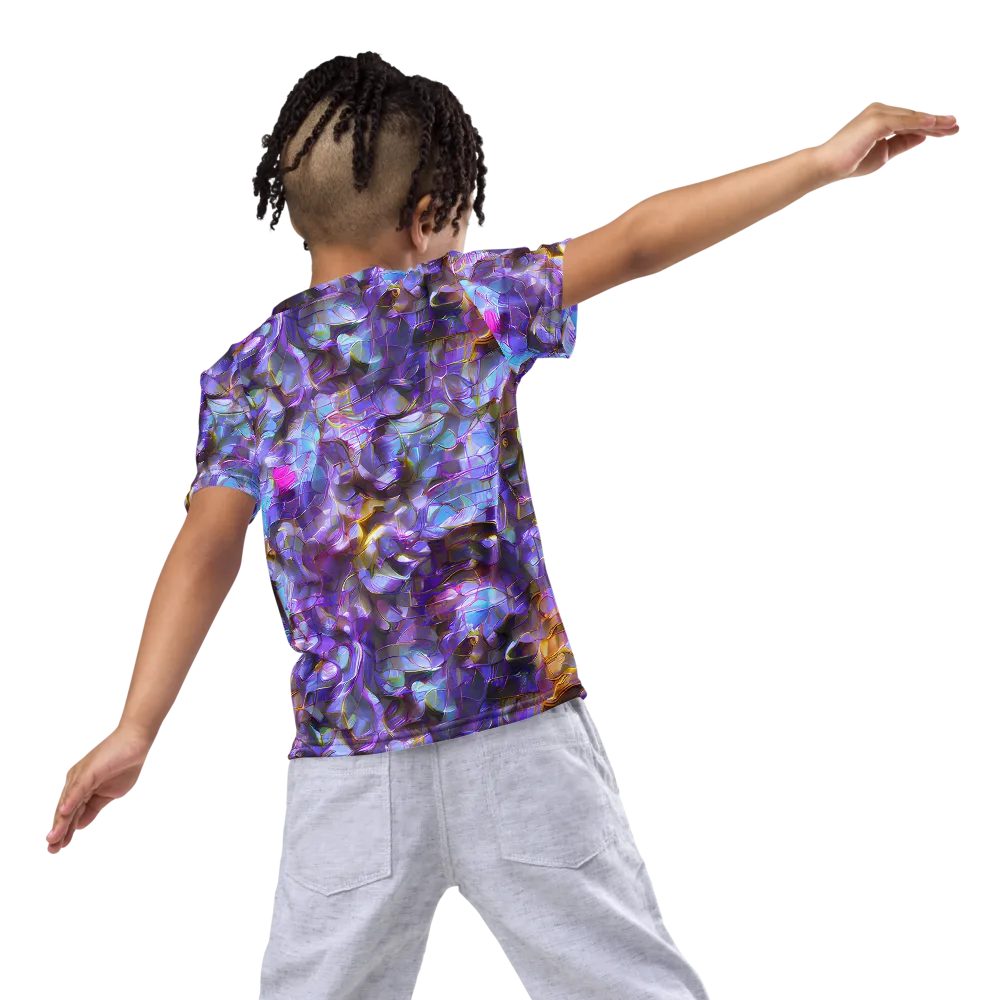 Prismatic Velvet on Kids Crew Neck T-Shirt — Back