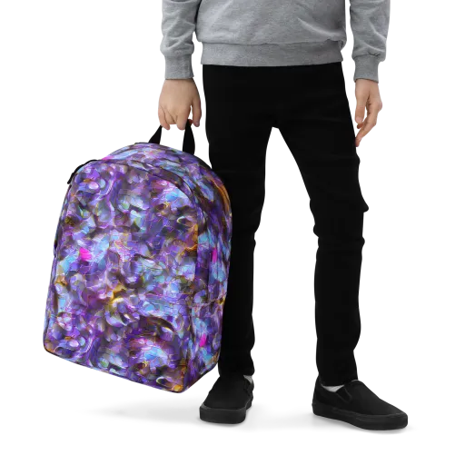 Prismatic Velvet on a Minimalist Backpack