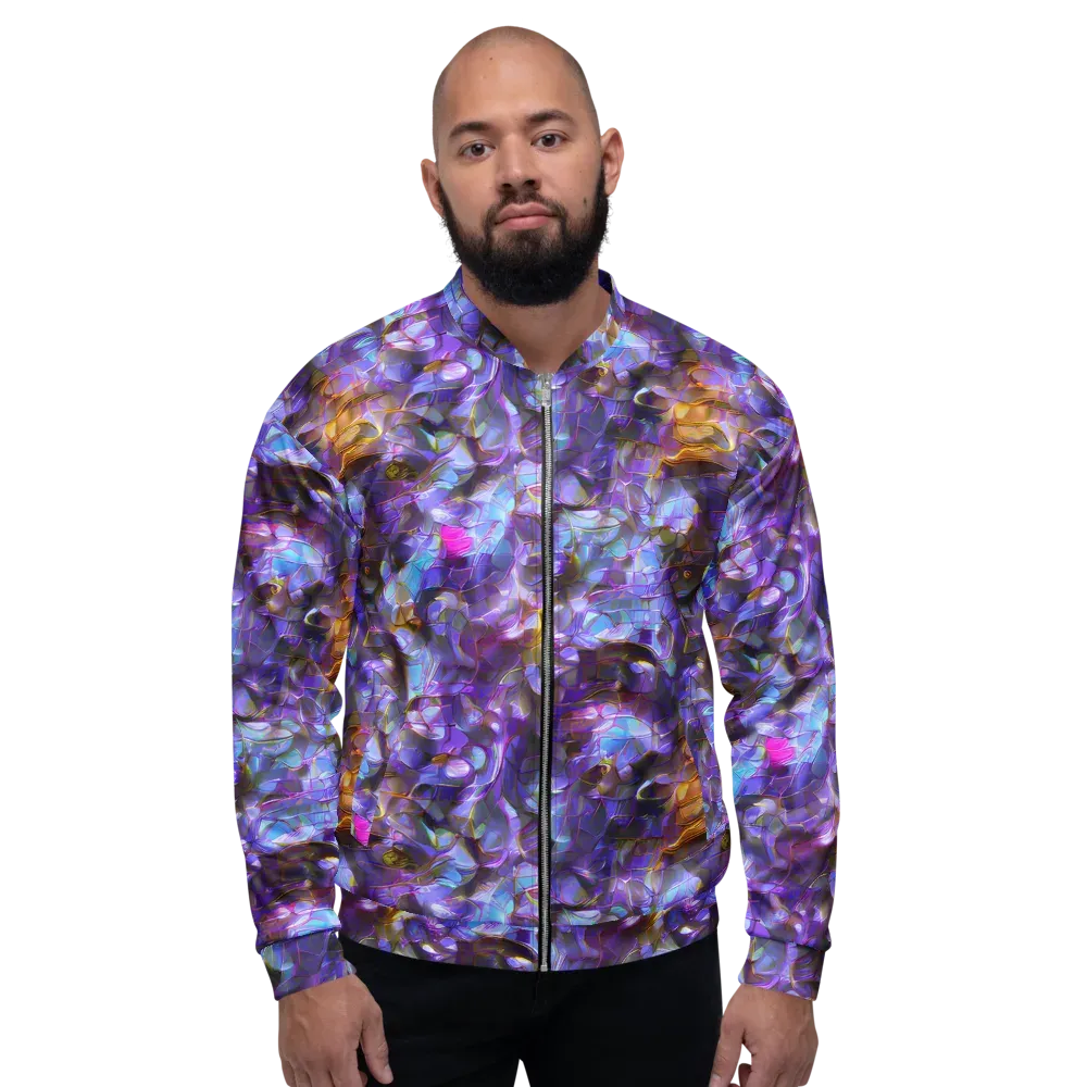 Prismatic Velvet on Bomber Jacket — Front