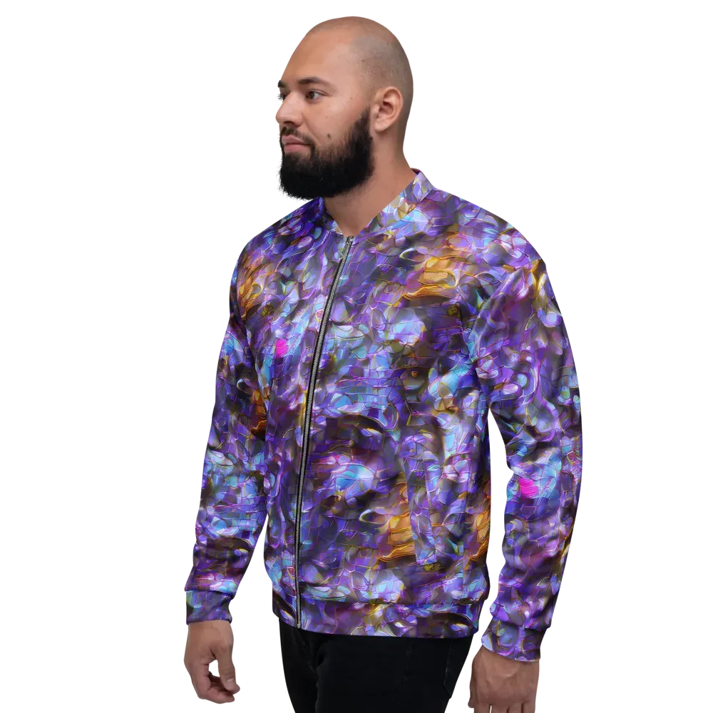 Prismatic Velvet on Bomber Jacket — Left