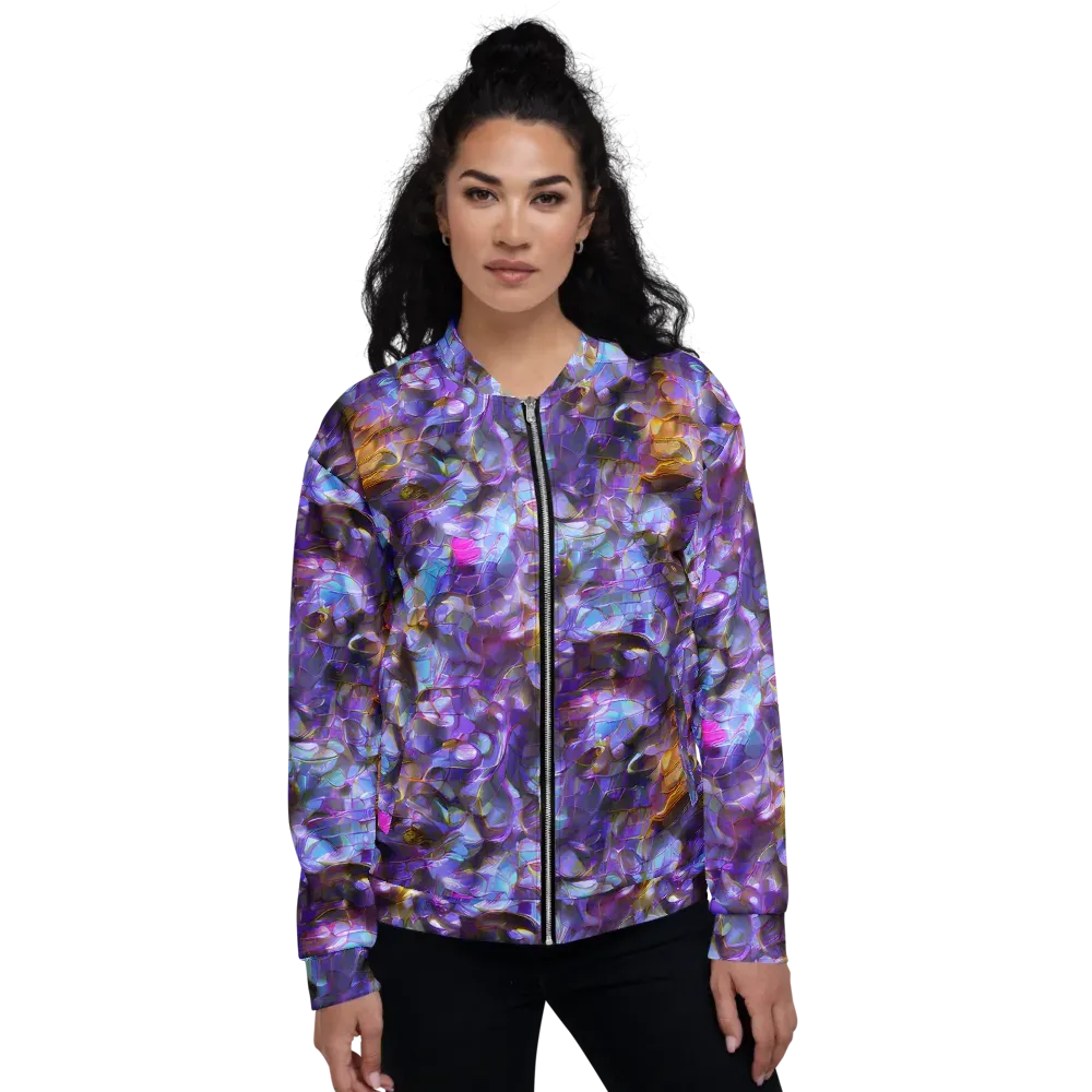 Prismatic Velvet on Bomber Jacket — Front