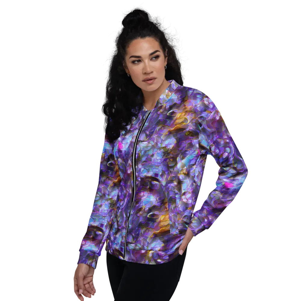 Prismatic Velvet on Bomber Jacket — Left