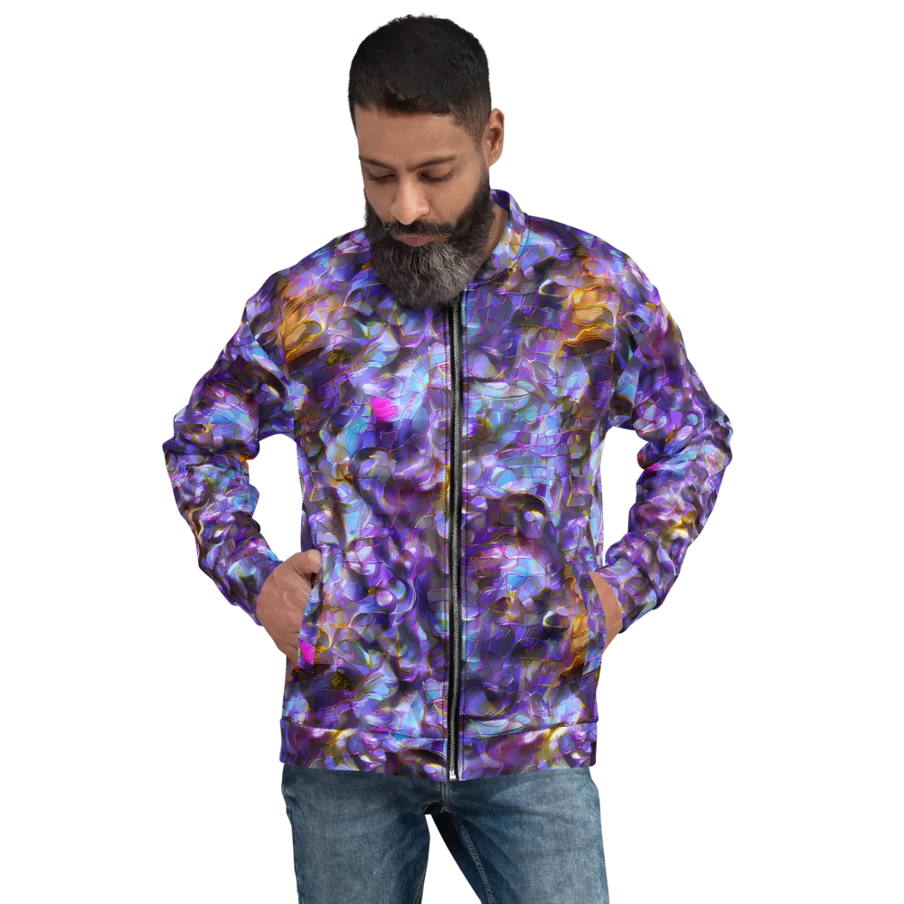 Prismatic Velvet on Bomber Jacket — Front