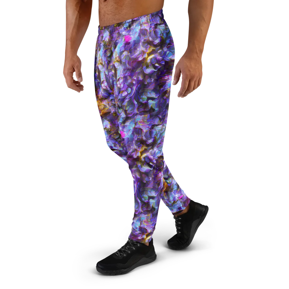 Prismatic Velvet on Men's Joggers — Left