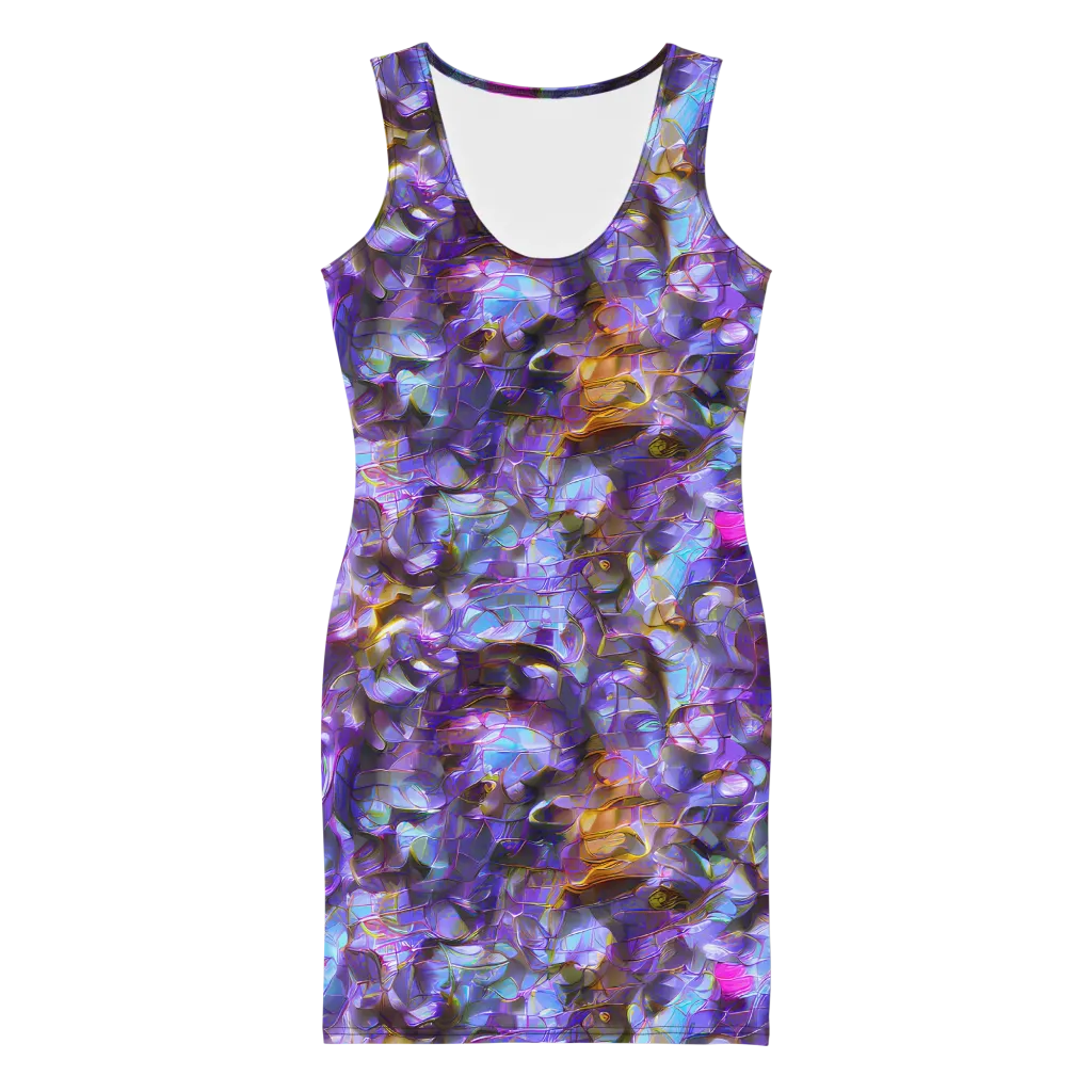Prismatic Velvet on Bodycon Dress — Front