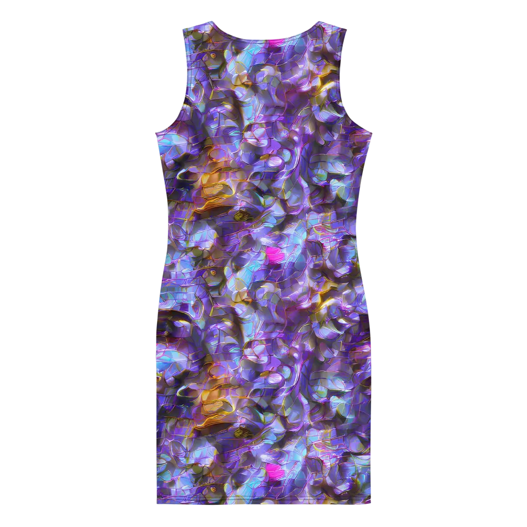 Prismatic Velvet on Bodycon Dress — Back
