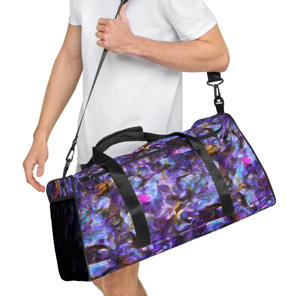 Prismatic Velvet on Duffle Bag — Right Front