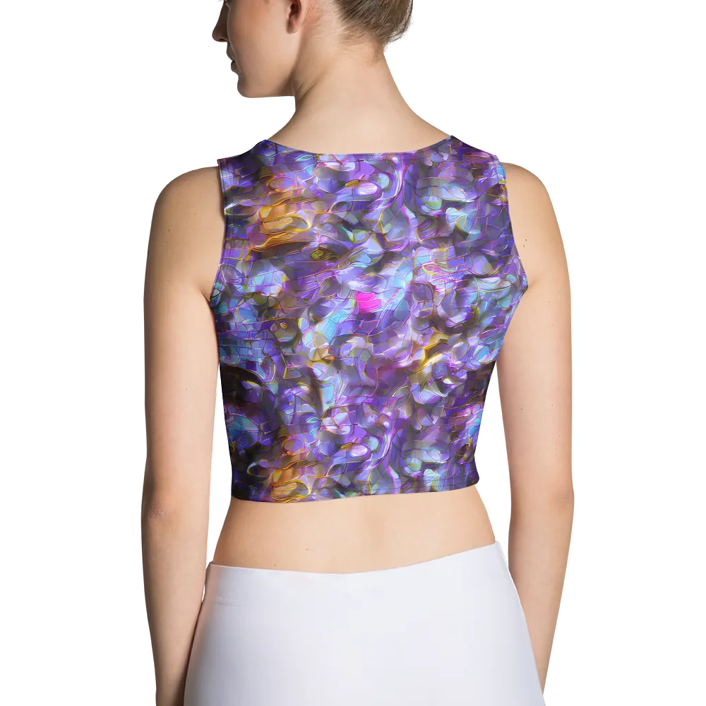 Prismatic Velvet on Crop Top — Back