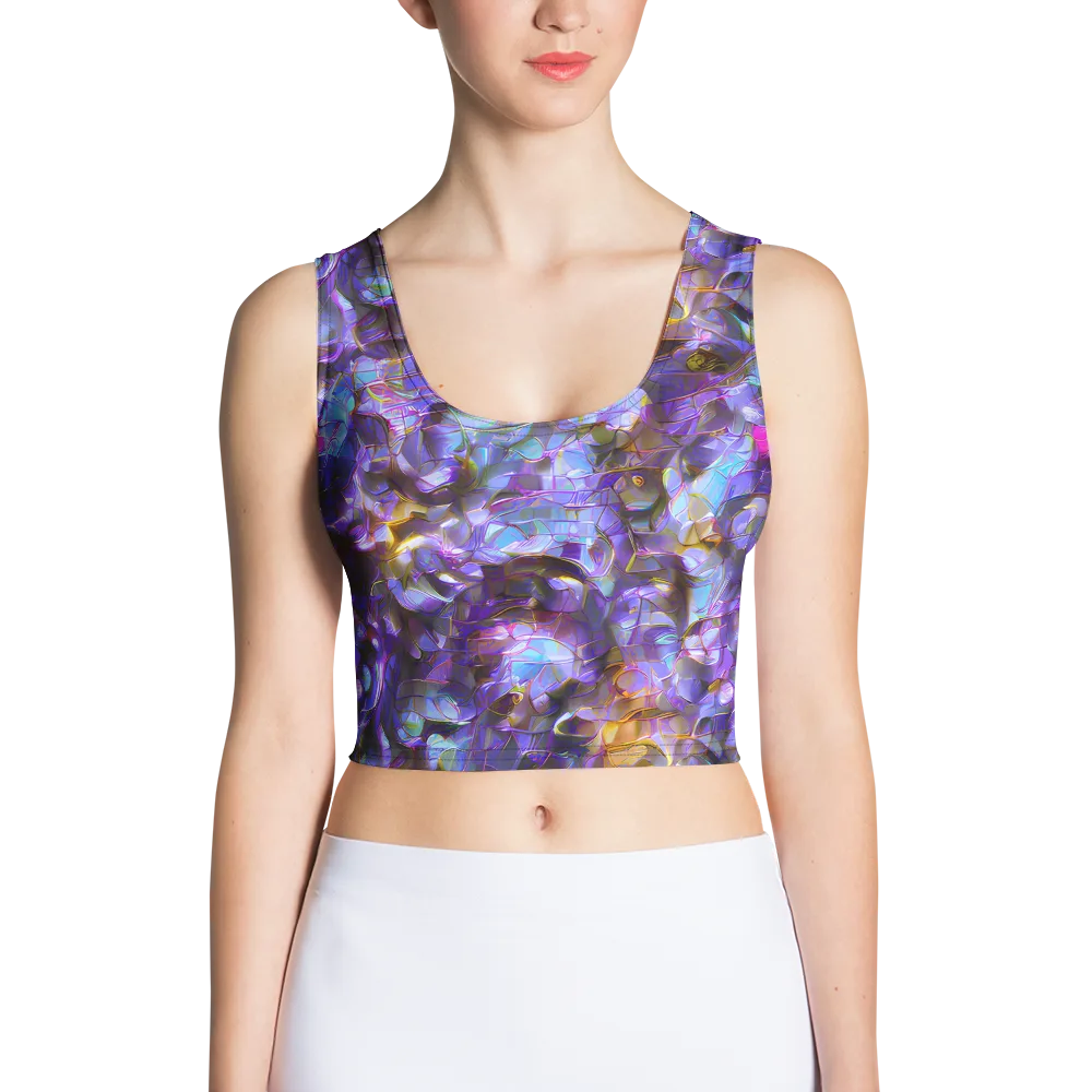 Prismatic Velvet on Crop Top — Front