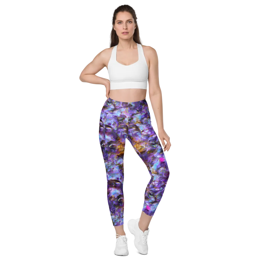 Prismatic Velvet on Leggings with Pockets — Front
