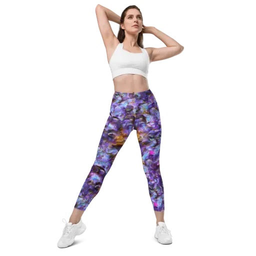 Prismatic Velvet on a Leggings with Pockets