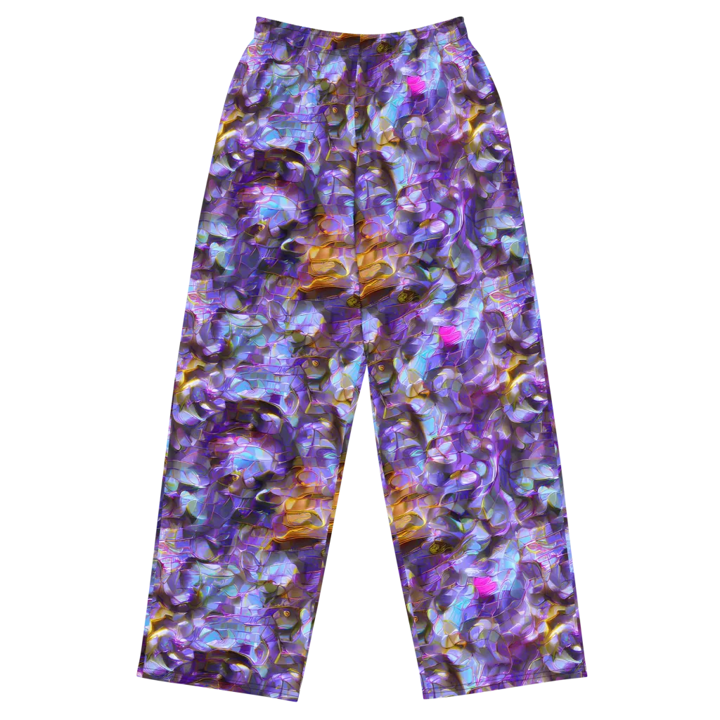 Prismatic Velvet on Wide-Leg Pants — Front