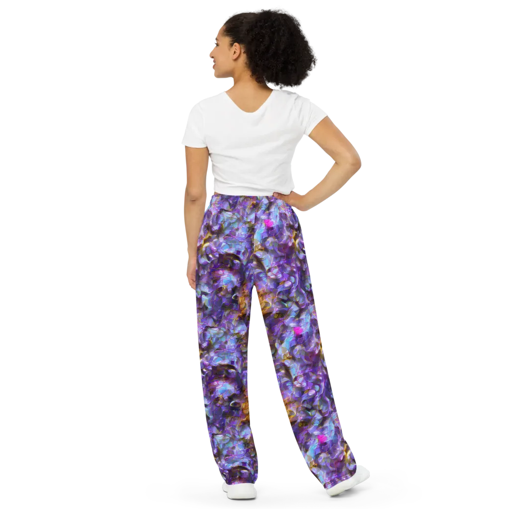 Prismatic Velvet on Wide-Leg Pants — Back