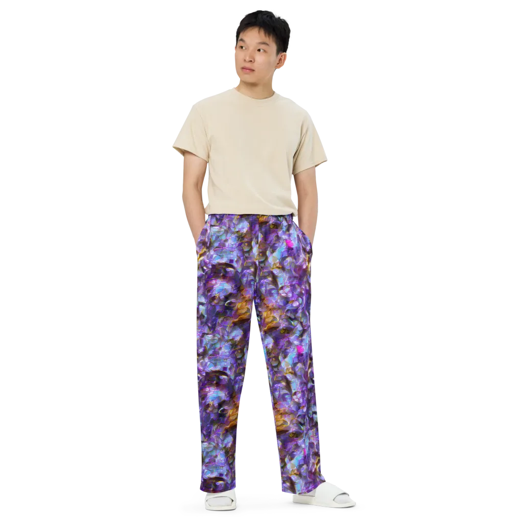 Prismatic Velvet on Wide-Leg Pants — Front
